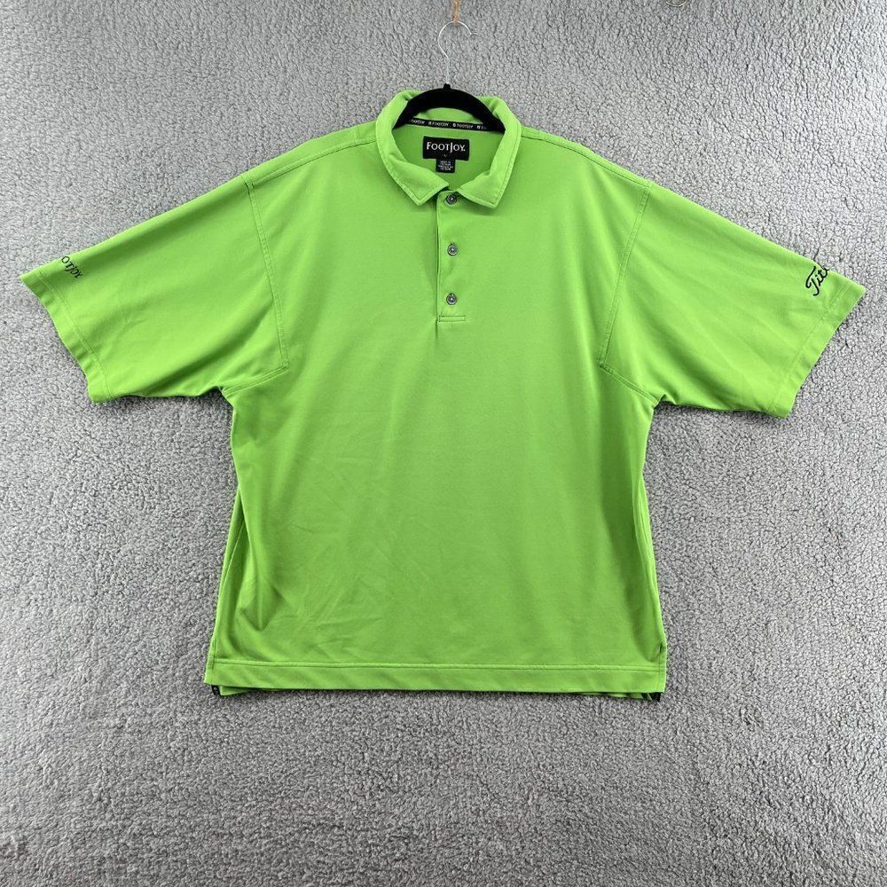 FootJoy Titleist PGA Performance Golf Polo Shirt Collar Mens Large green